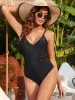 V-Neck Spaghetti Strap One-Piece Swimwear sold by Charming Charlie