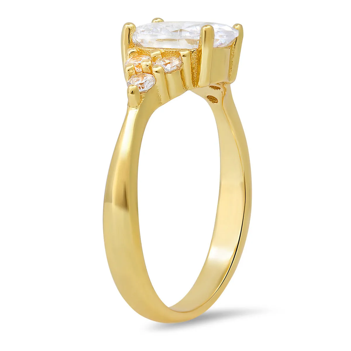 Sterling Silver Oval-cut Diamond CZ Ring sold by Charming Charlie product image thumbnail 5