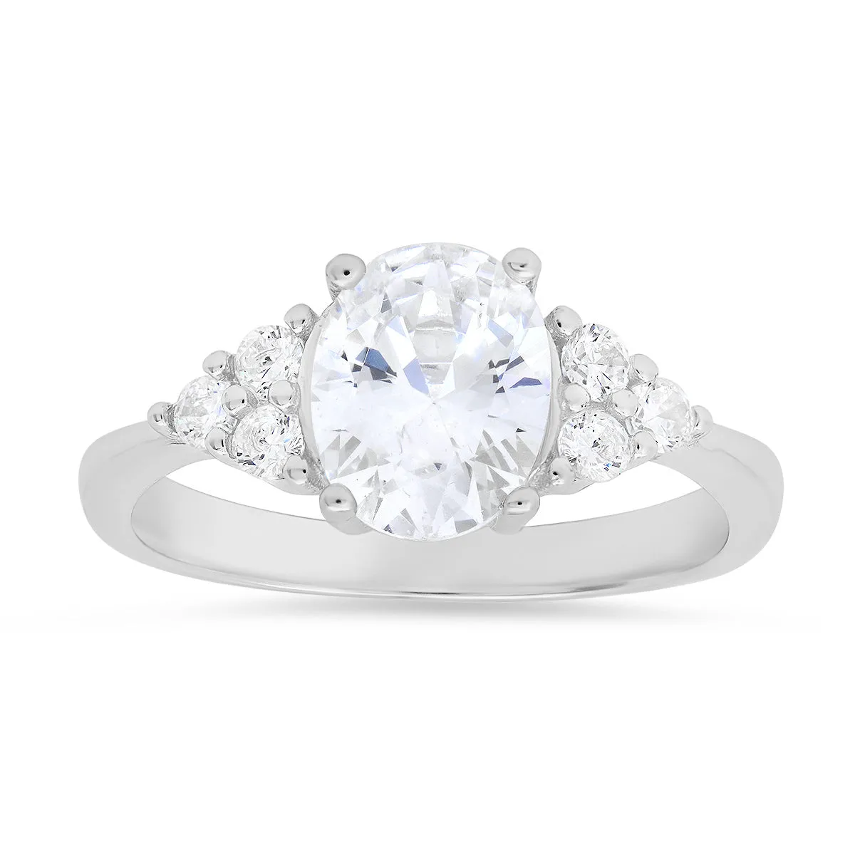 Sterling Silver Oval-cut Diamond CZ Ring sold by Charming Charlie product image thumbnail 2