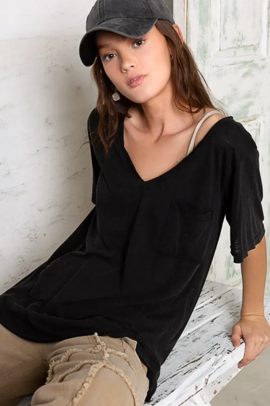 POL V-Neck Short Sleeve T-Shirt sold by Charming Charlie