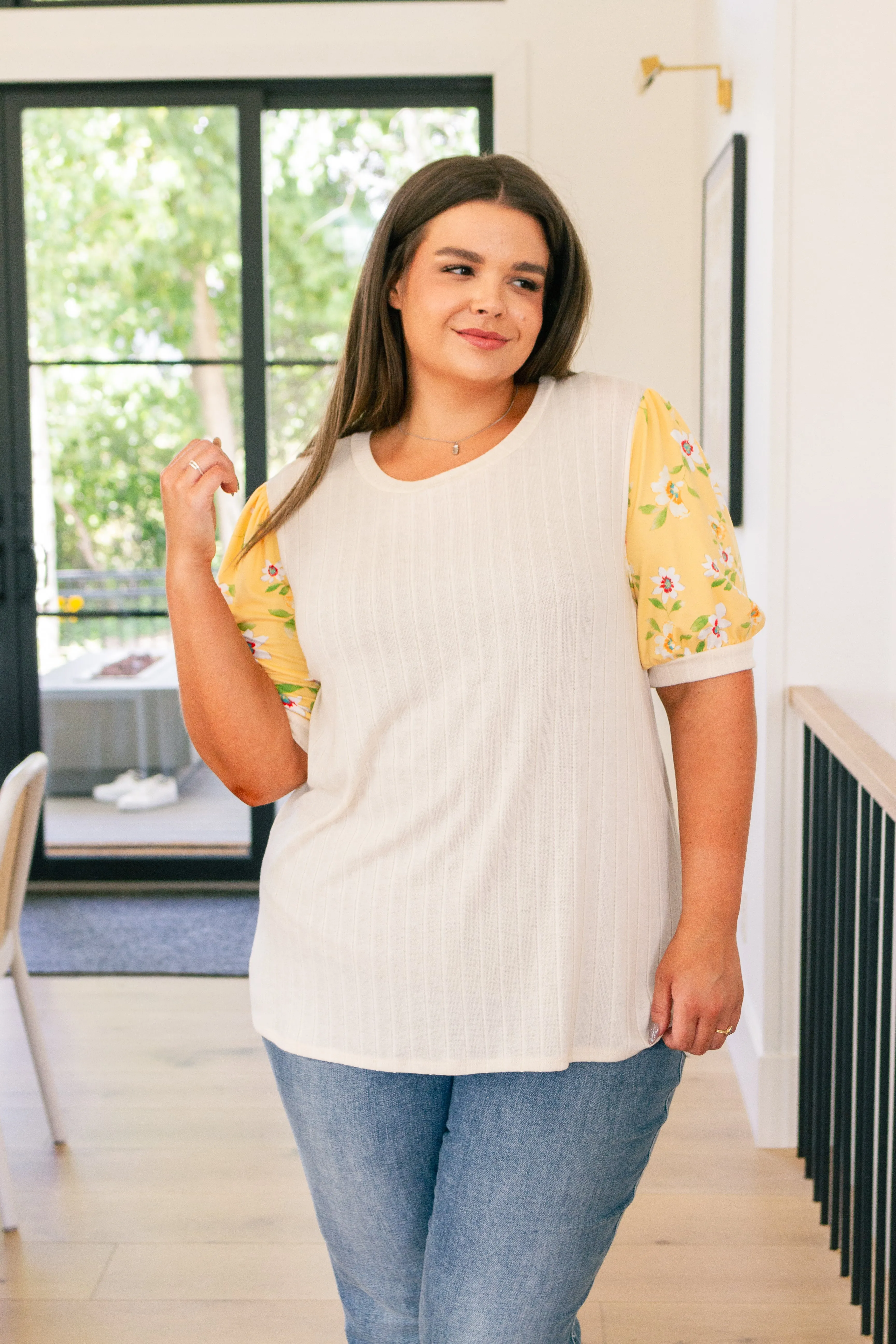 Primrose on Puff Sleeves Top sold by Charming Charlie