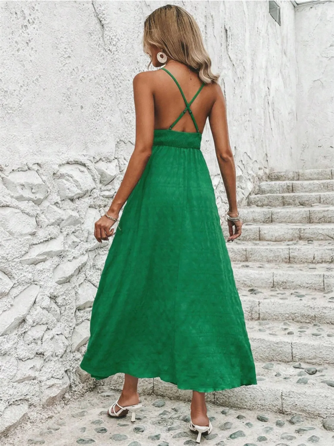 Crisscross V-Neck Maxi Cami Dress sold by Charming Charlie product image thumbnail 2