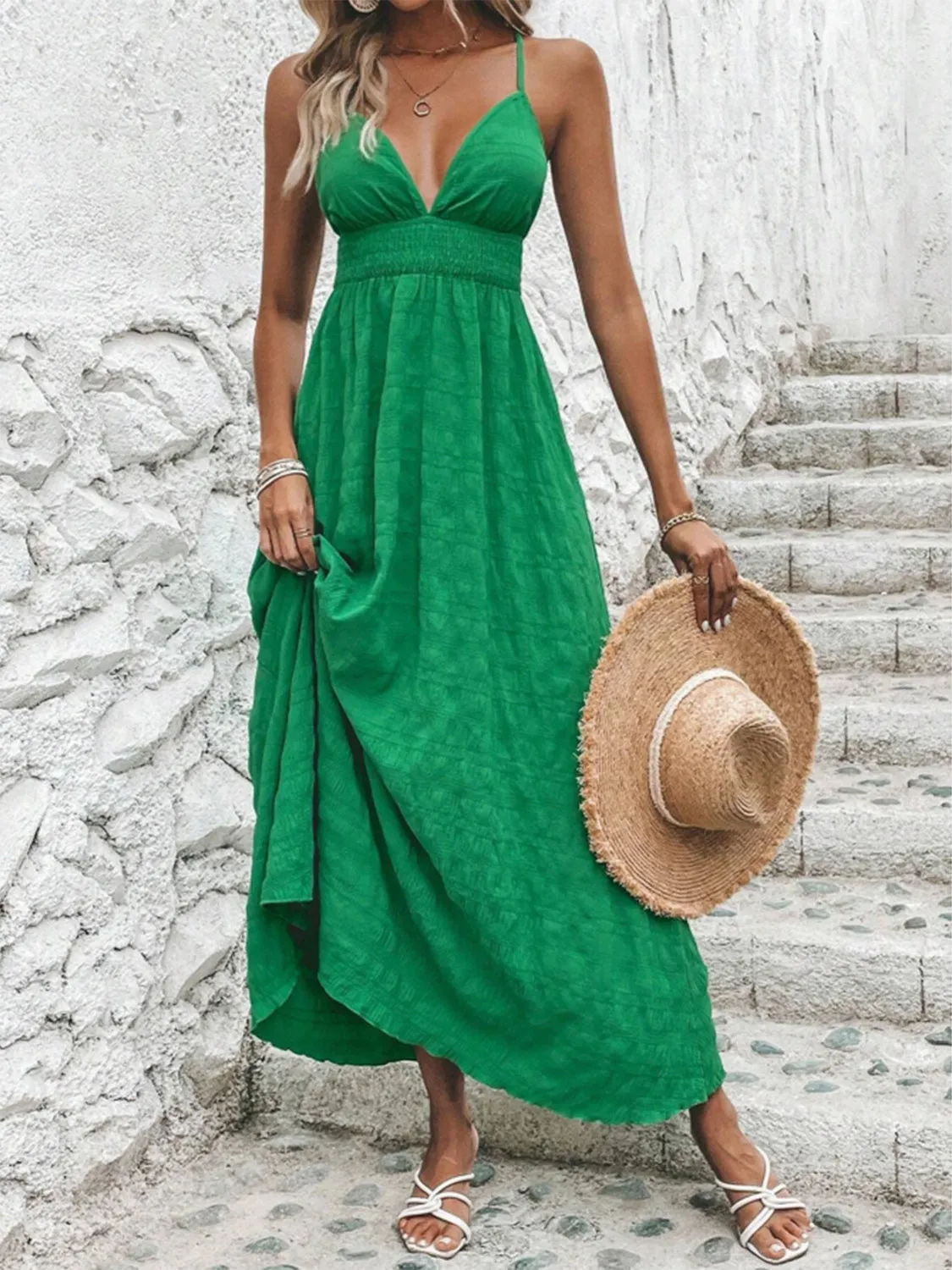 Crisscross V-Neck Maxi Cami Dress sold by Charming Charlie product image thumbnail 3