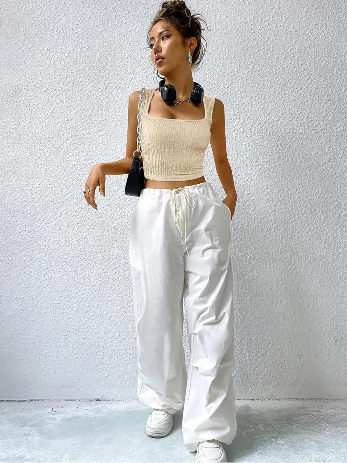 Textured Square Neck Tank sold by Charming Charlie product image thumbnail 3