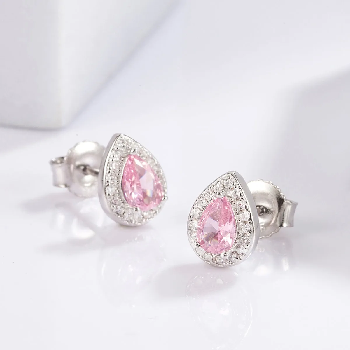 925 Sterling Silver Rhinestone Zircon Teardrop Shape Earrings sold by Charming Charlie product image thumbnail 2