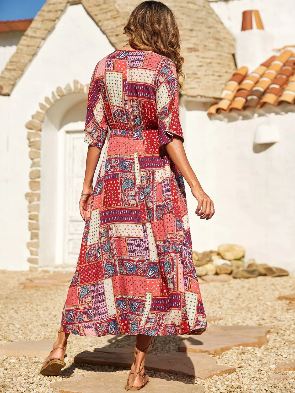 Printed Half Sleeve Midi Dress sold by Charming Charlie product image thumbnail 2