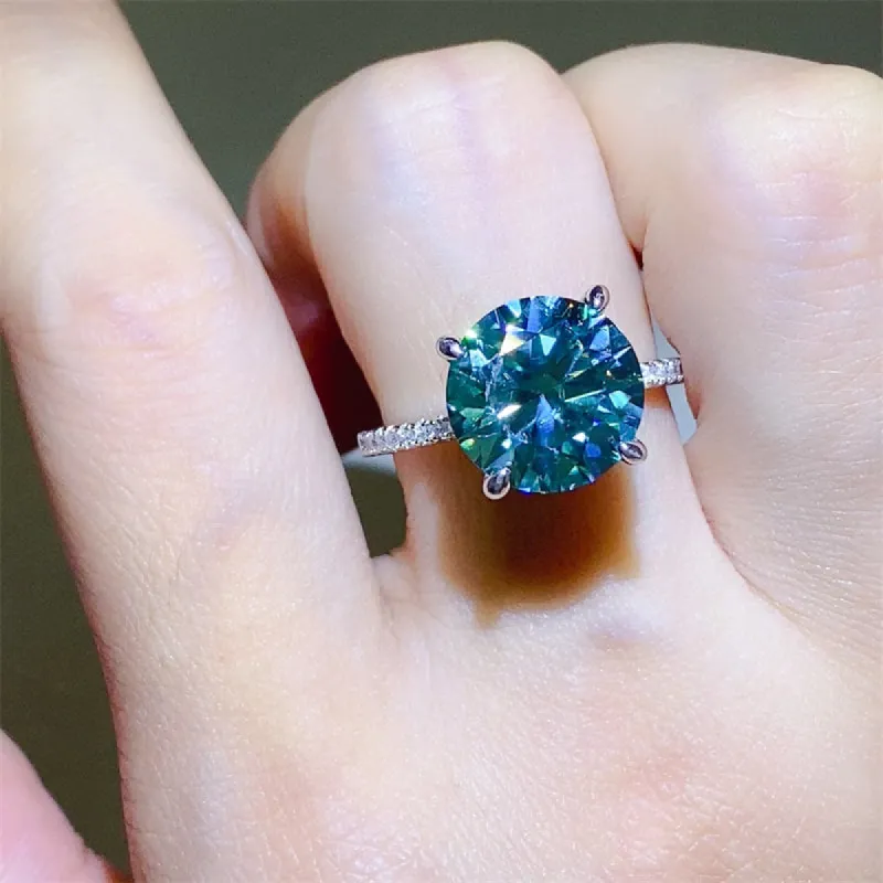5 Carat Moissanite Zircon 925 Sterling Silver Ring sold by Charming Charlie