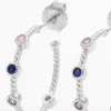 925 Sterling Silver Zircon C-Hoop Earrings sold by Charming Charlie