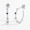 925 Sterling Silver Zircon C-Hoop Earrings sold by Charming Charlie