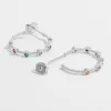 925 Sterling Silver Zircon C-Hoop Earrings sold by Charming Charlie