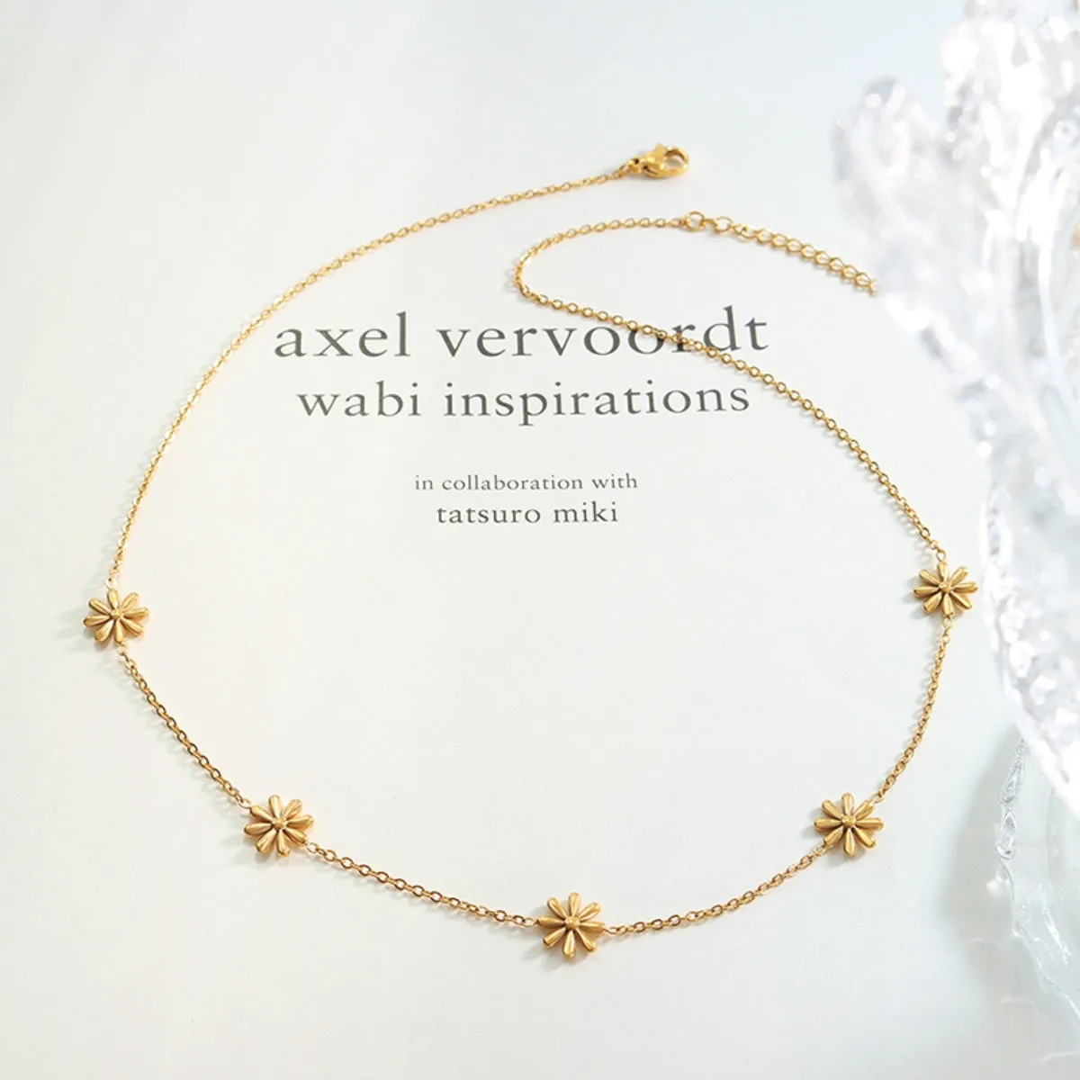 Titanium Steel Daisy Shape Necklace sold by Charming Charlie product image thumbnail 4