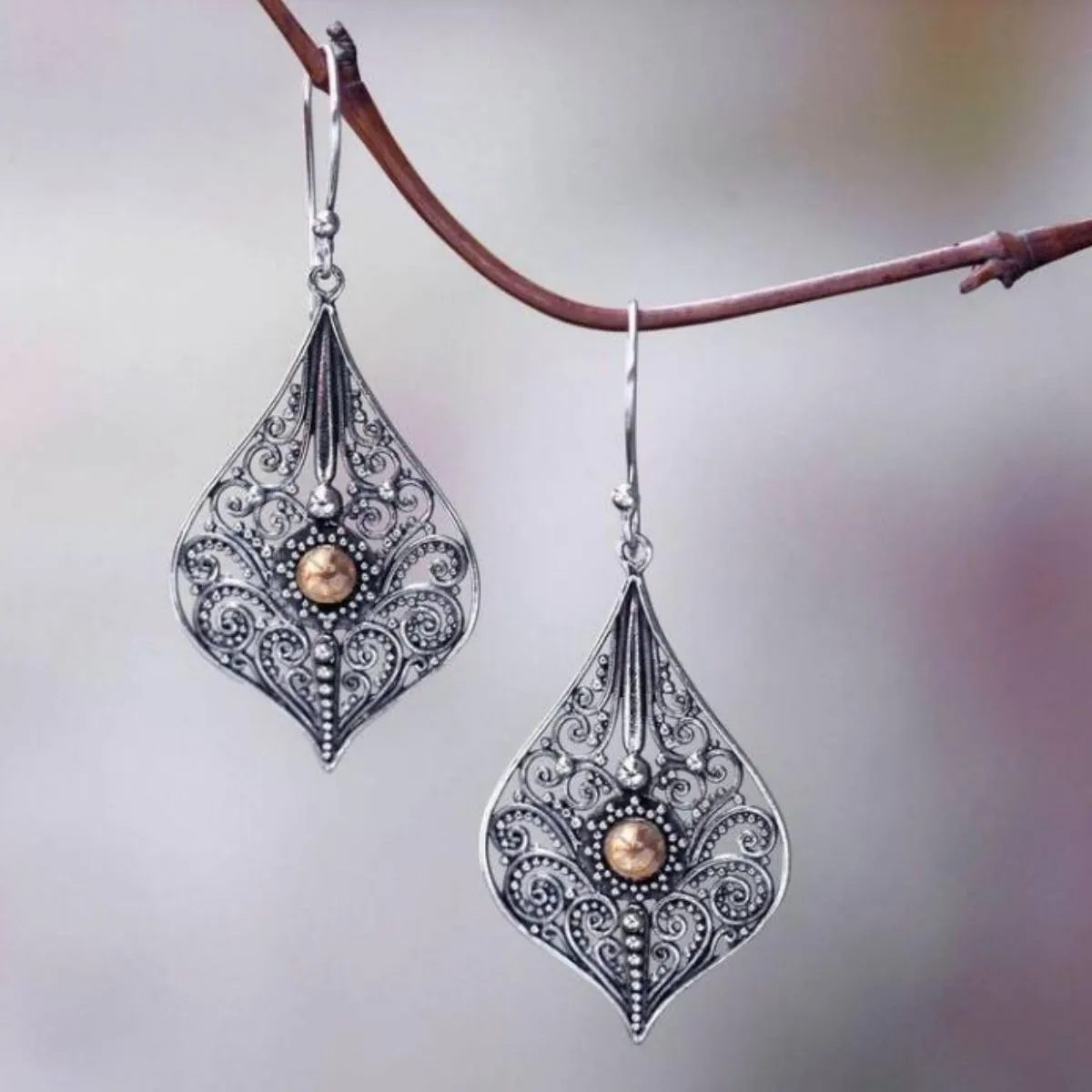 Silver-Plated Cutout Dangle Earrings sold by Charming Charlie product image thumbnail 3