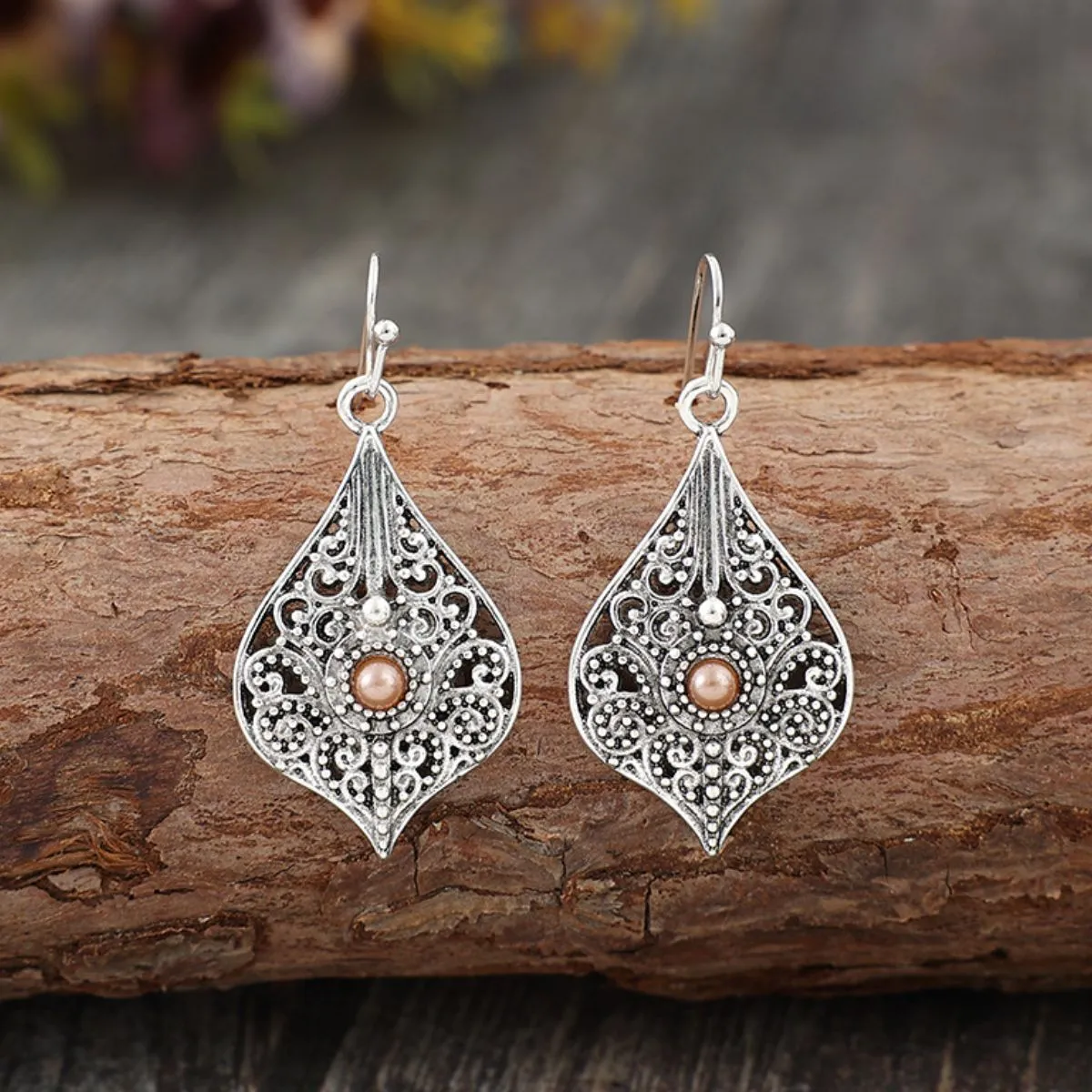 Silver-Plated Cutout Dangle Earrings sold by Charming Charlie product image thumbnail 2