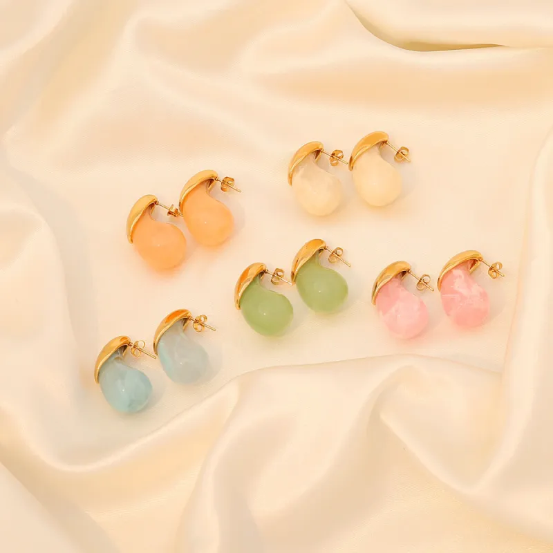 Stainless Steel Resin Geometric Shape Earrings sold by Charming Charlie