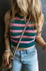 Striped Round Neck Knit Vest sold by Charming Charlie
