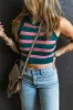 Striped Round Neck Knit Vest sold by Charming Charlie