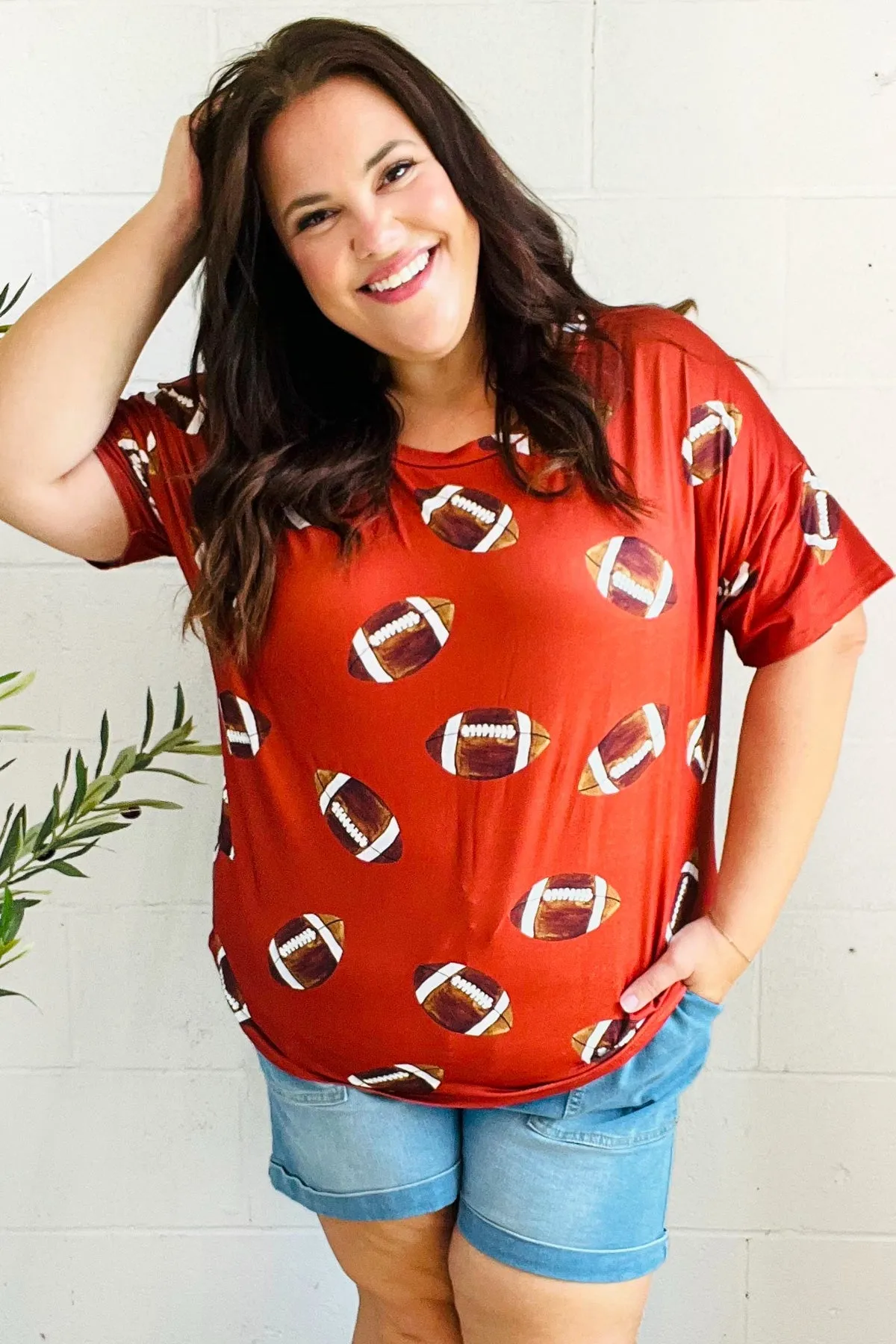 Game Day Auburn Football Print Knit Top sold by Charming Charlie