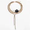 Alloy Rhinestone Multi-Layered Flower Necklace sold by Charming Charlie