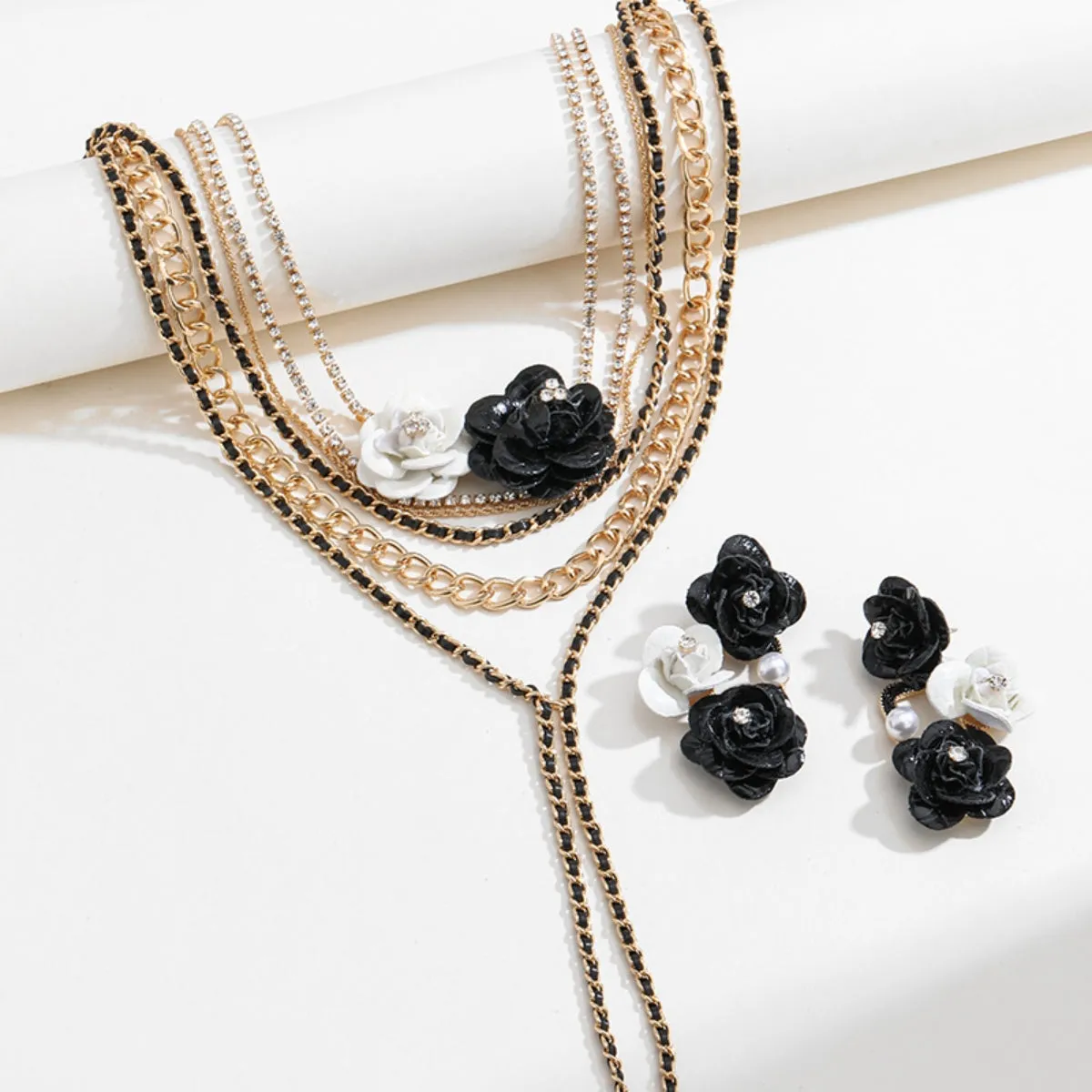 Alloy Rhinestone Multi-Layered Flower Necklace sold by Charming Charlie product image thumbnail 4