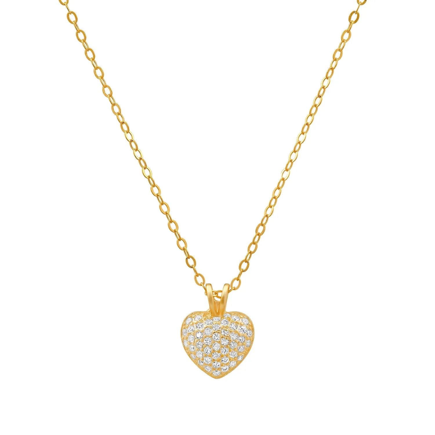 Sterling Silver Tiny Puffed CZ Heart Pendant Necklace sold by Charming Charlie product image thumbnail 2