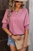 Notched Lantern Sleeve Blouse sold by Charming Charlie