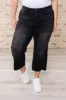Ryan High Rise Button Fly Wide Leg Crop Jeans sold by Charming Charlie