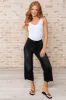 Ryan High Rise Button Fly Wide Leg Crop Jeans sold by Charming Charlie