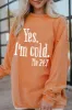 Letter Graphic Round Neck Long Sleeve Sweatshirt sold by Charming Charlie