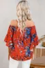 Tied Printed Off-Shoulder Half Sleeve Blouse sold by Charming Charlie