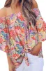 Tied Printed Off-Shoulder Half Sleeve Blouse sold by Charming Charlie