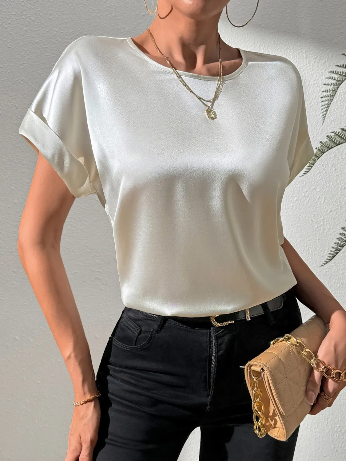 Round Neck Short Sleeve Blouse sold by Charming Charlie product image thumbnail 5