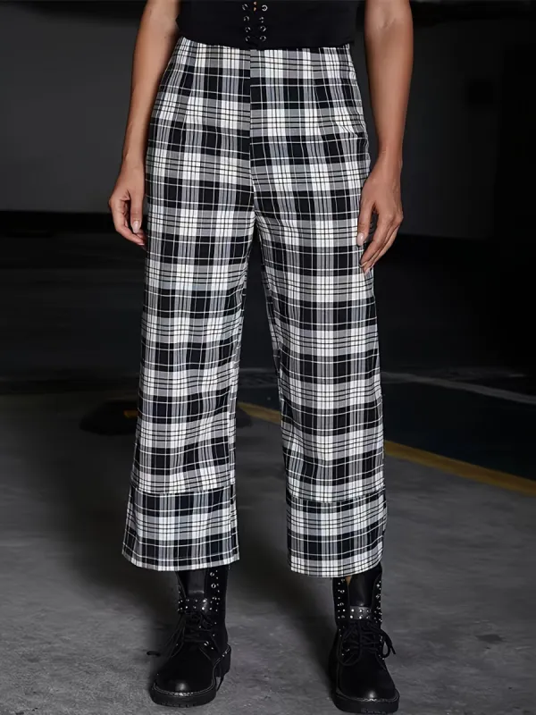 Full Size Plaid High Waist Pants sold by Charming Charlie