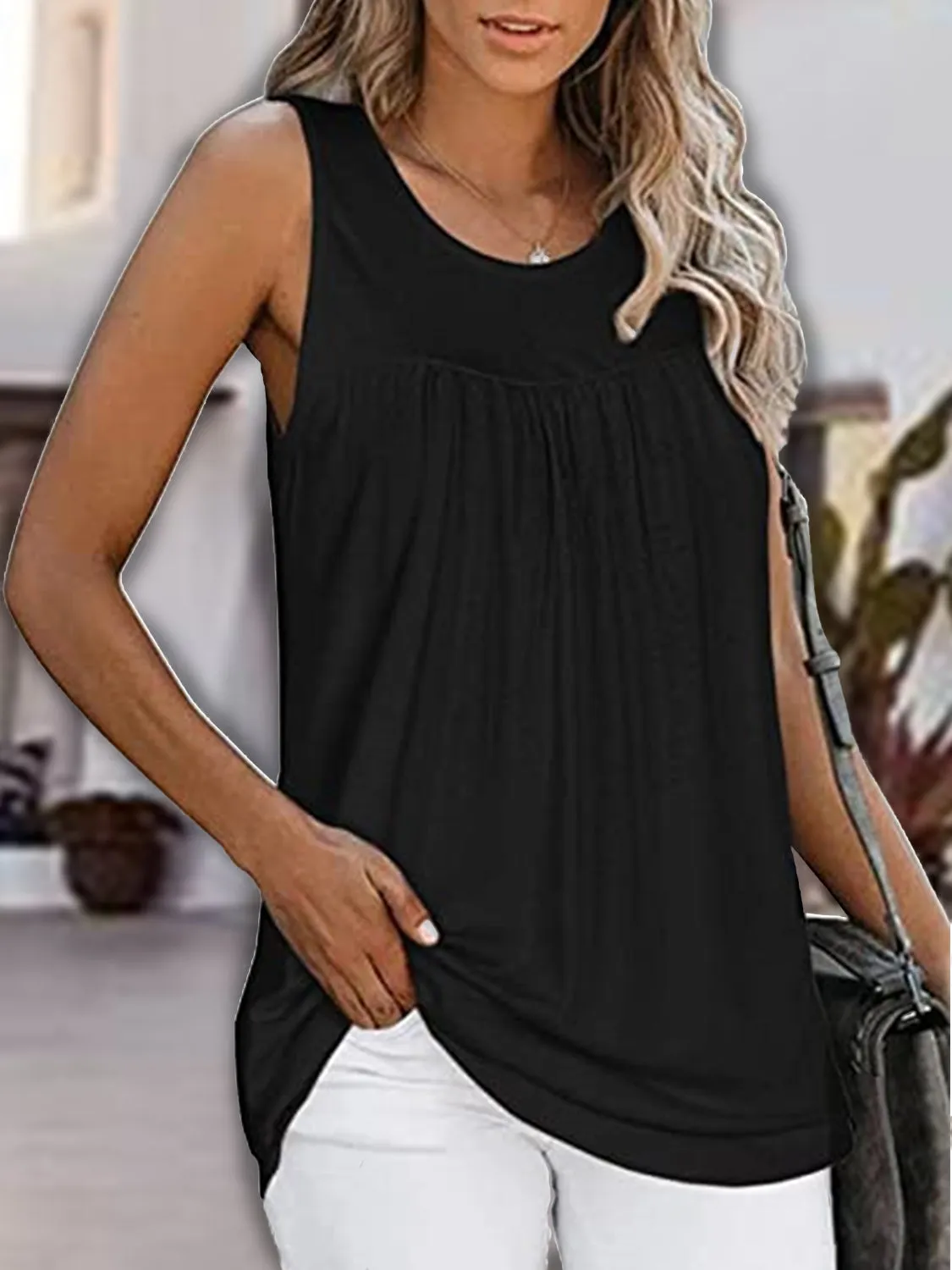 Round Neck Wide Strap Tank sold by Charming Charlie product image thumbnail 3