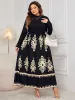 Plus Size Printed Mock Neck Long Sleeve Dress sold by Charming Charlie