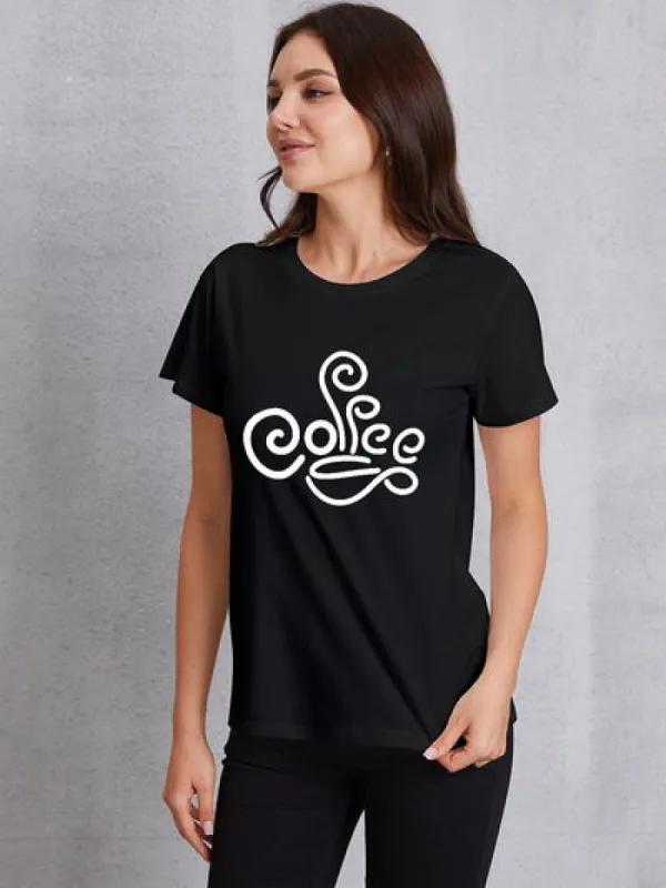 Graphic Round Neck Short Sleeve T-Shirt sold by Charming Charlie
