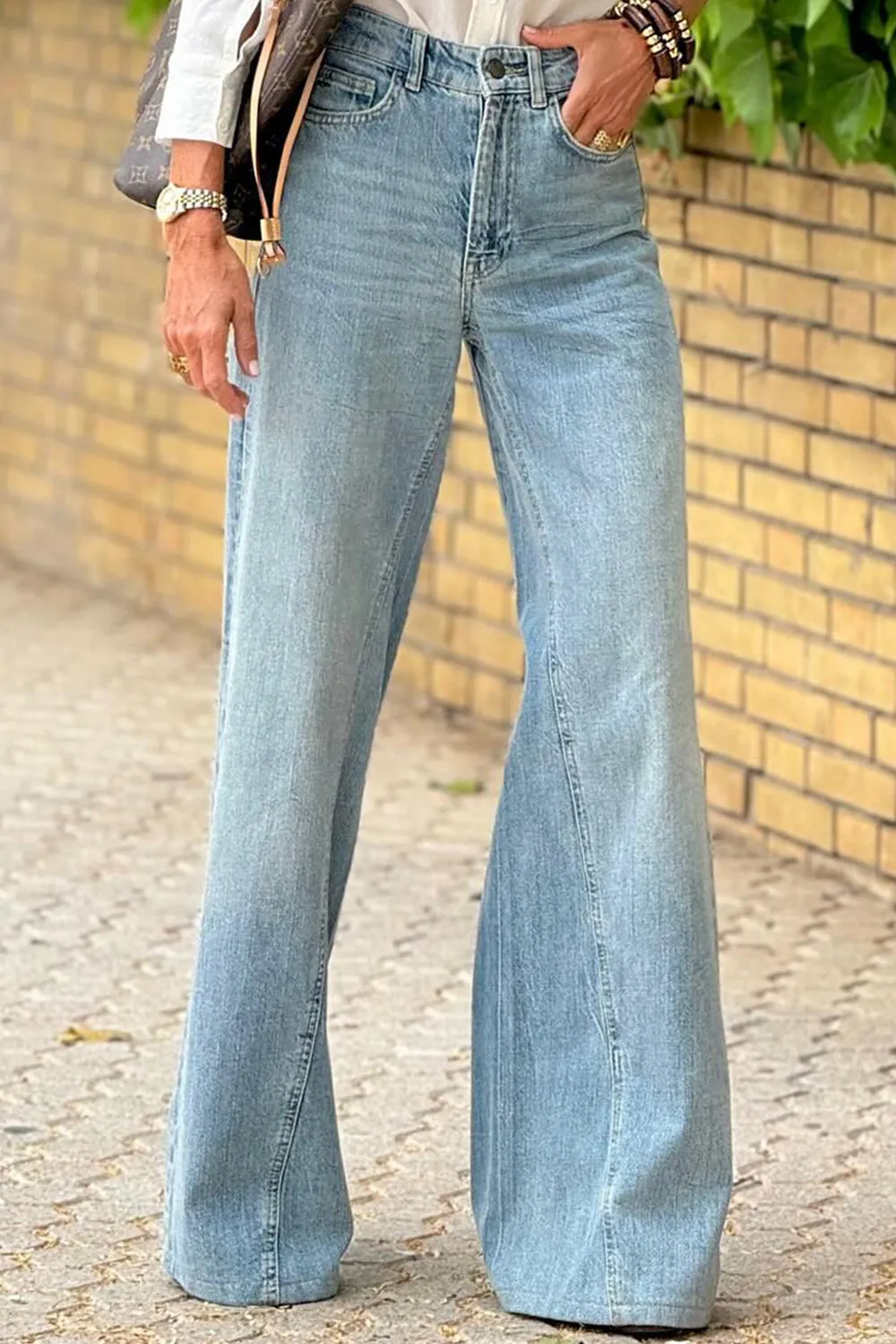 High Waist Bootcut Jeans with Pockets sold by Charming Charlie