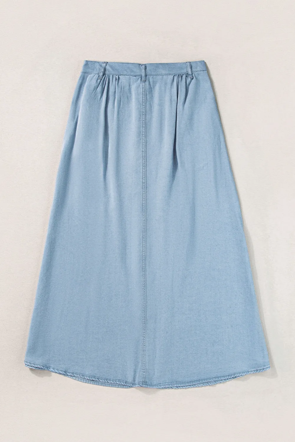 Snap Down High Waist Denim Skirt sold by Charming Charlie product image thumbnail 3