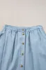 Snap Down High Waist Denim Skirt sold by Charming Charlie