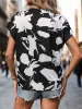 Printed Notched Short Sleeve Blouse sold by Charming Charlie