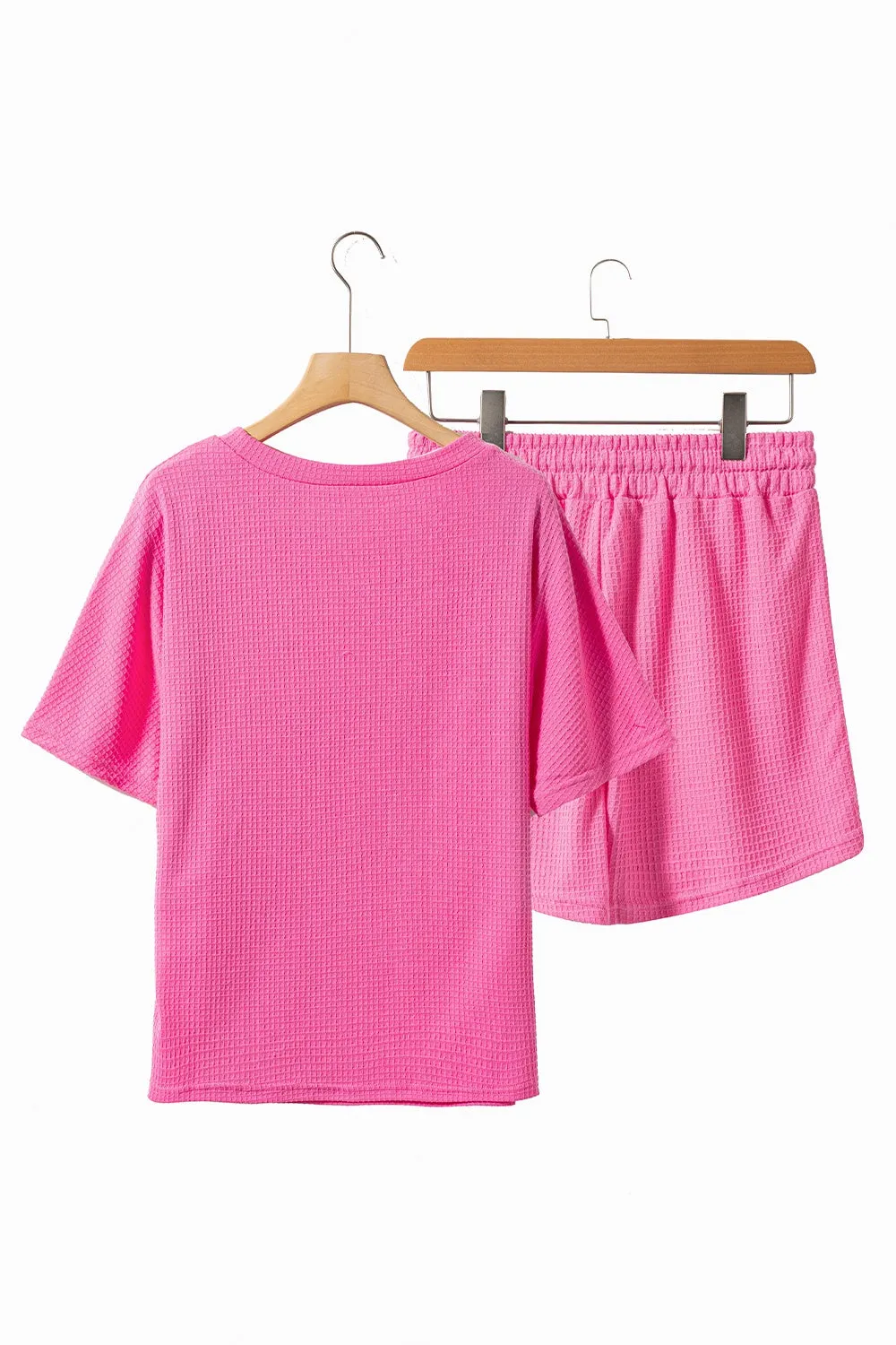 Waffle-Knit Bow Round Neck Top and Shorts Set sold by Charming Charlie product image thumbnail 3