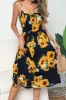 Smocked Sunflower Printed Sleeveless Cami Dress sold by Charming Charlie