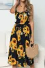 Smocked Sunflower Printed Sleeveless Cami Dress sold by Charming Charlie