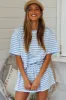 Striped Round Neck Top and Shorts Set sold by Charming Charlie