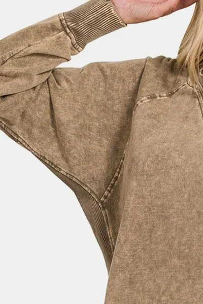 Zenana Pocketed Round Neck Sweatshirt sold by Charming Charlie product image thumbnail 2