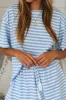 Striped Round Neck Top and Shorts Set sold by Charming Charlie
