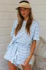 Striped Round Neck Top and Shorts Set sold by Charming Charlie