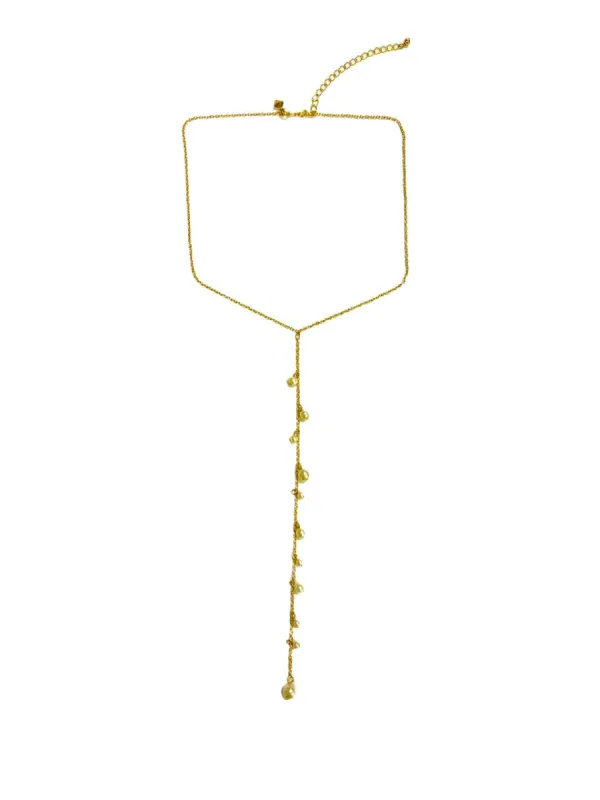 Rebecca Minkoff Pearl Charm Necklace- Gold sold by Charming Charlie