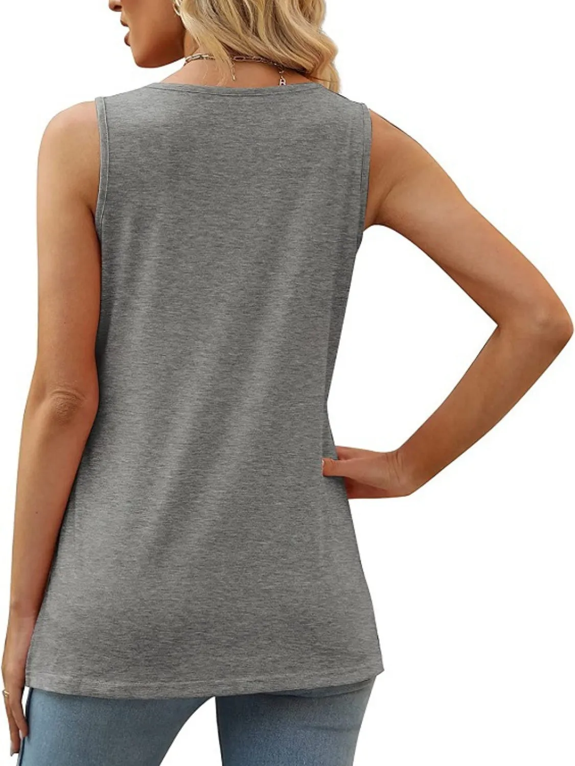 Slit Square Neck Tank sold by Charming Charlie product image thumbnail 4