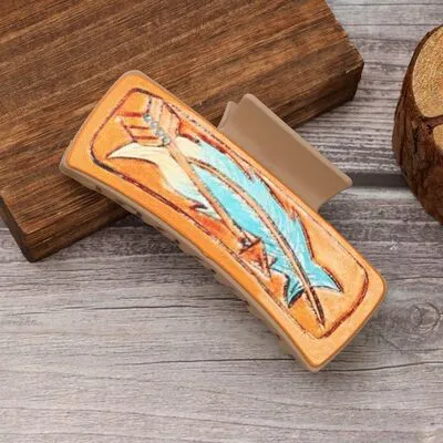 PU Leather Acrylic Claw Clip sold by Charming Charlie product image thumbnail 4