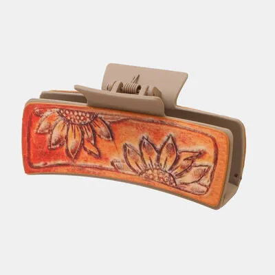 PU Leather Acrylic Claw Clip sold by Charming Charlie product image thumbnail 2